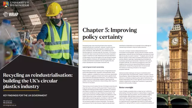 Birmingham Plastics Network Policy Commission report cover